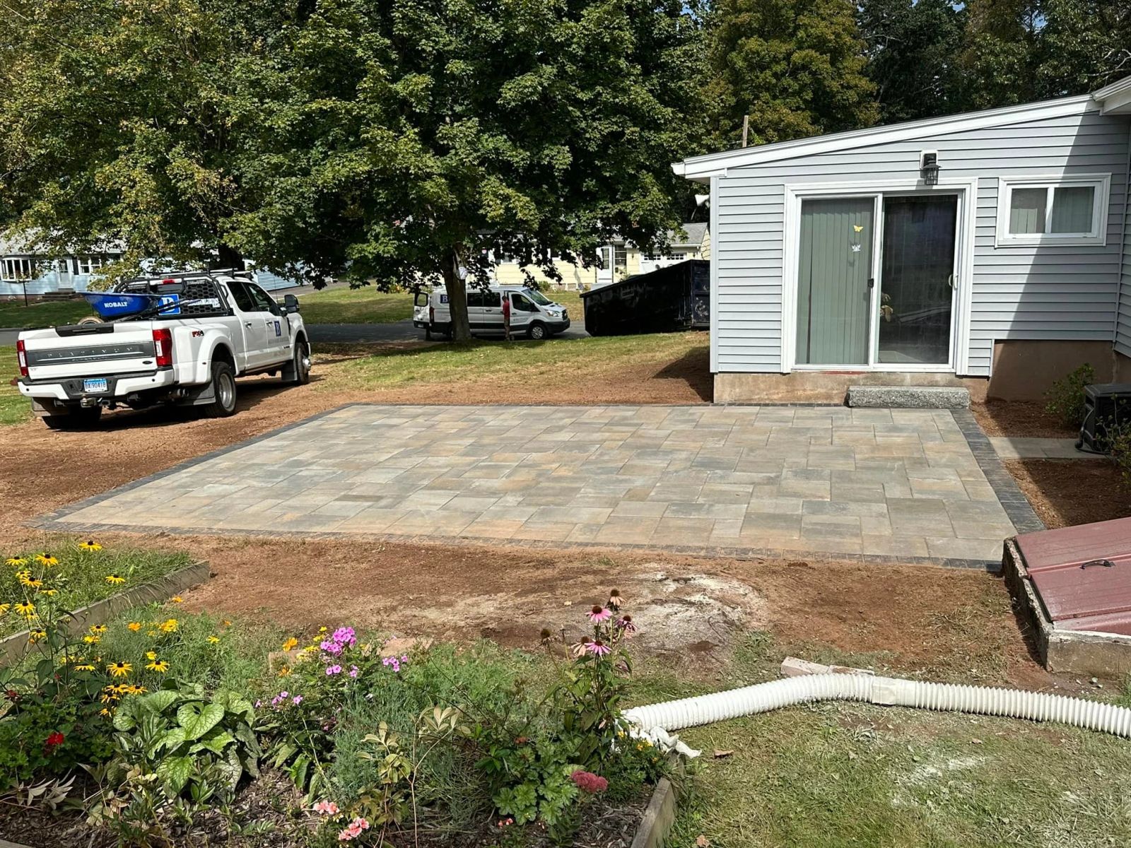 Paver patio installation in the Bolton CT area