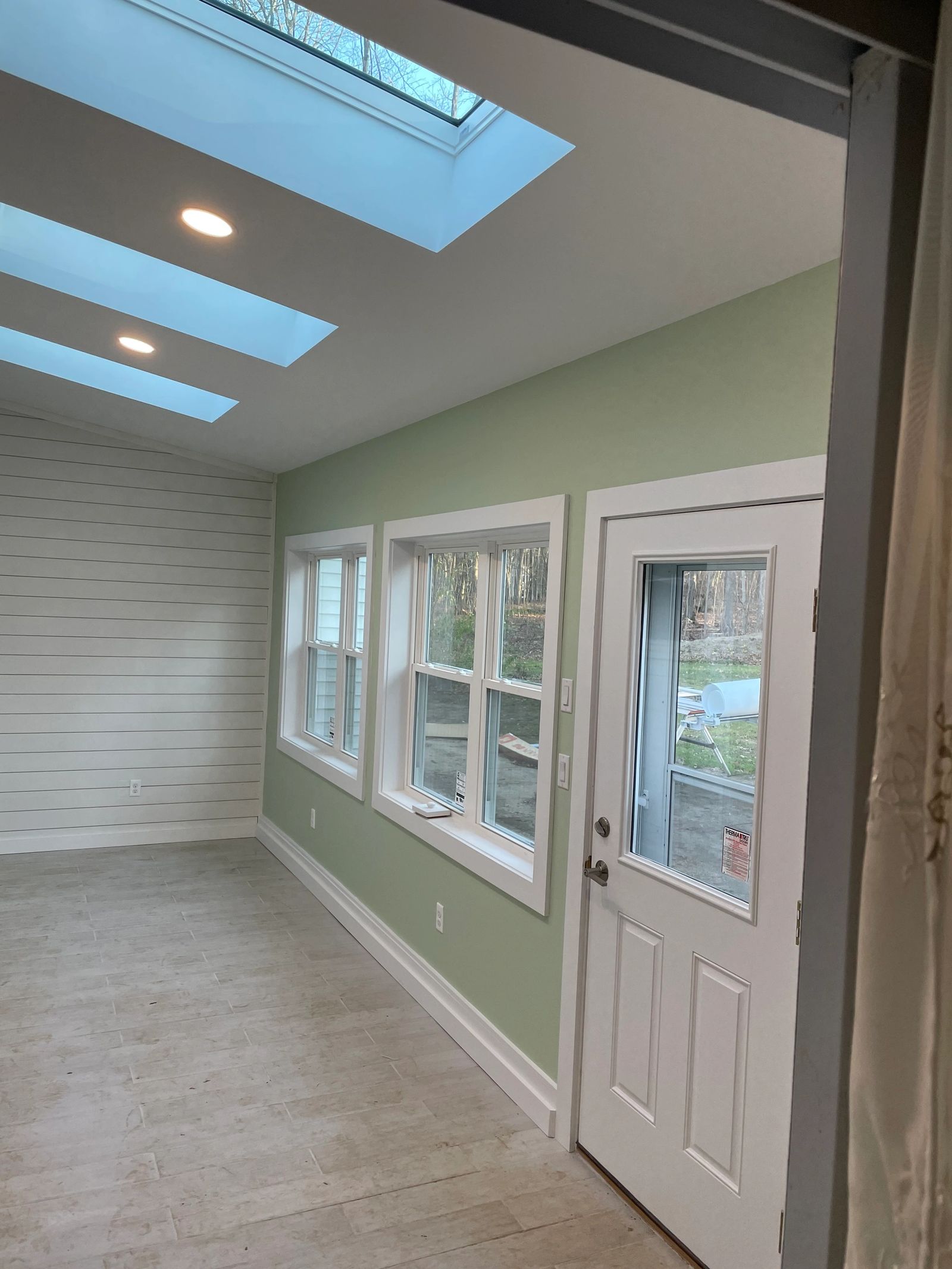 Sunroom addition with skylights, Tolland County CT